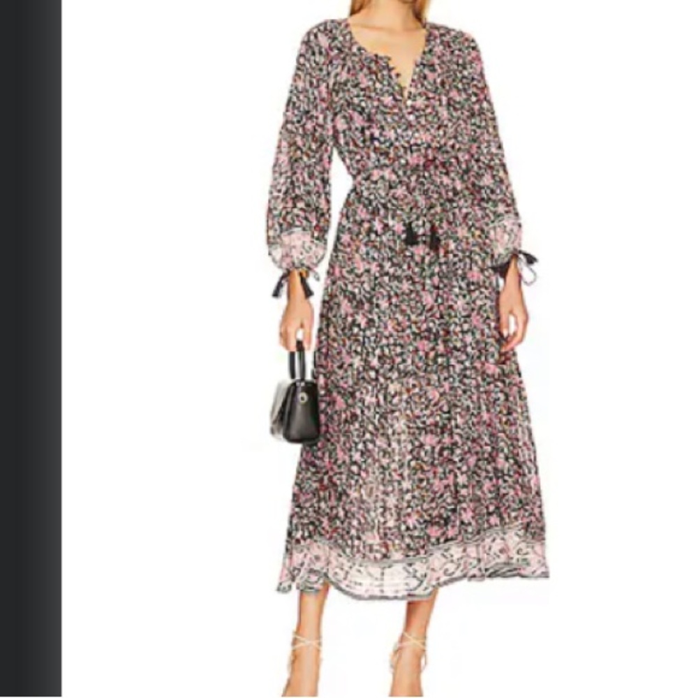 NWT CLEOBELLA Diera Kaftan Midi Dress in Fan Print size XS